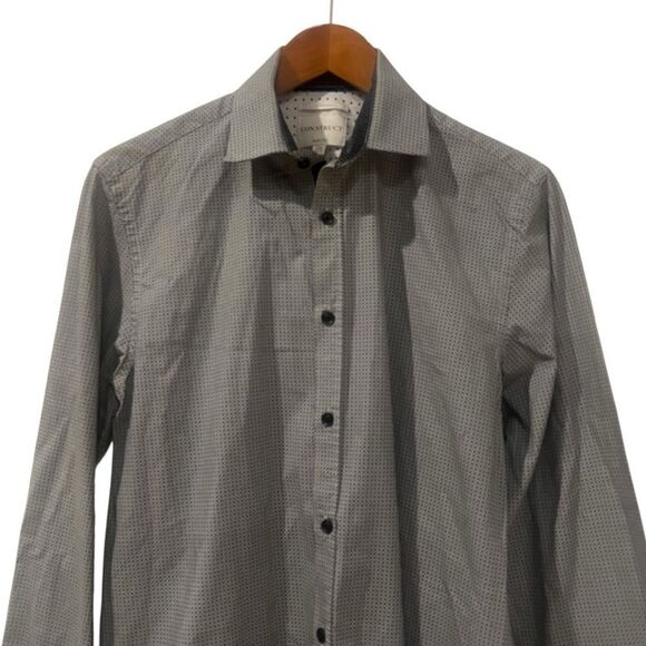 Construct grey slim fit button down shirt - Picture 2 of 7